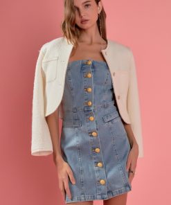 Cropped Tulip Hem Jacket